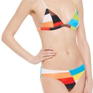 Mara Hoffman Womens Astrid Triangle Bikini Top & Zoa Rainbow Bikini Swim Set XL